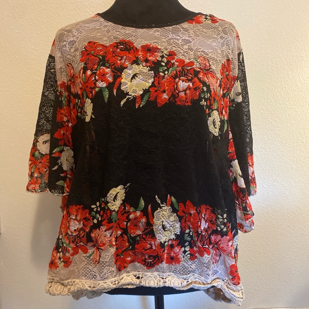 Floral Lace Women's Top
